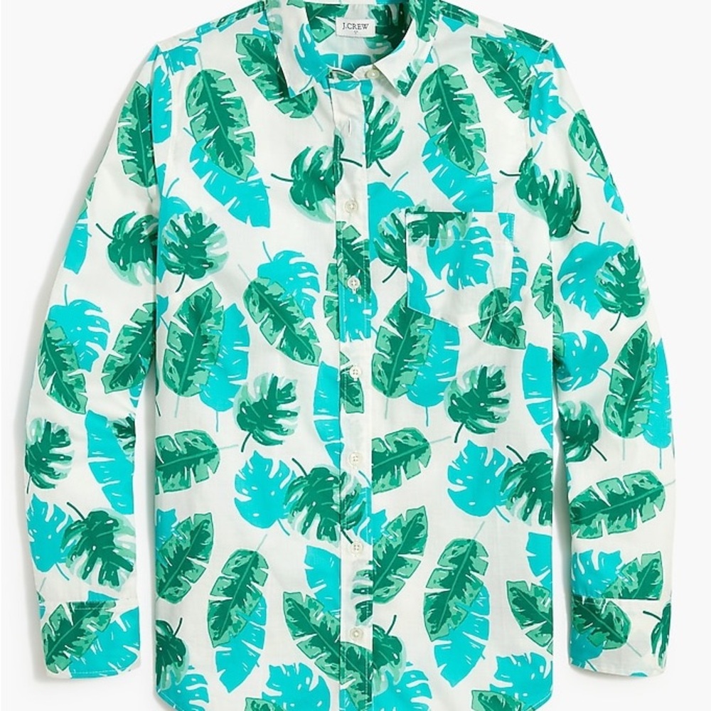 J. Crew Factory Palm-print button-up shirt in signature fit